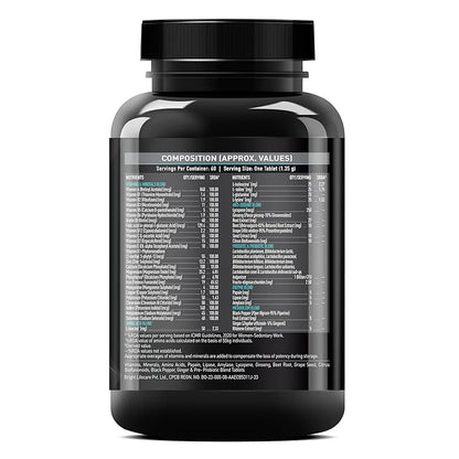 MuscleBlaze MB-VITE Daily Multivitamin, for Enhanced Energy, Stamina & Gut Health