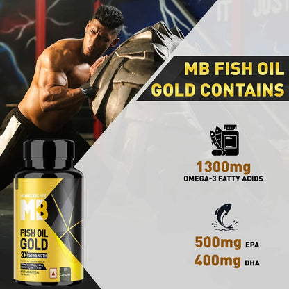 Omega 3 Fish Oil Gold 3x Triple Strength (EPA & DHA)