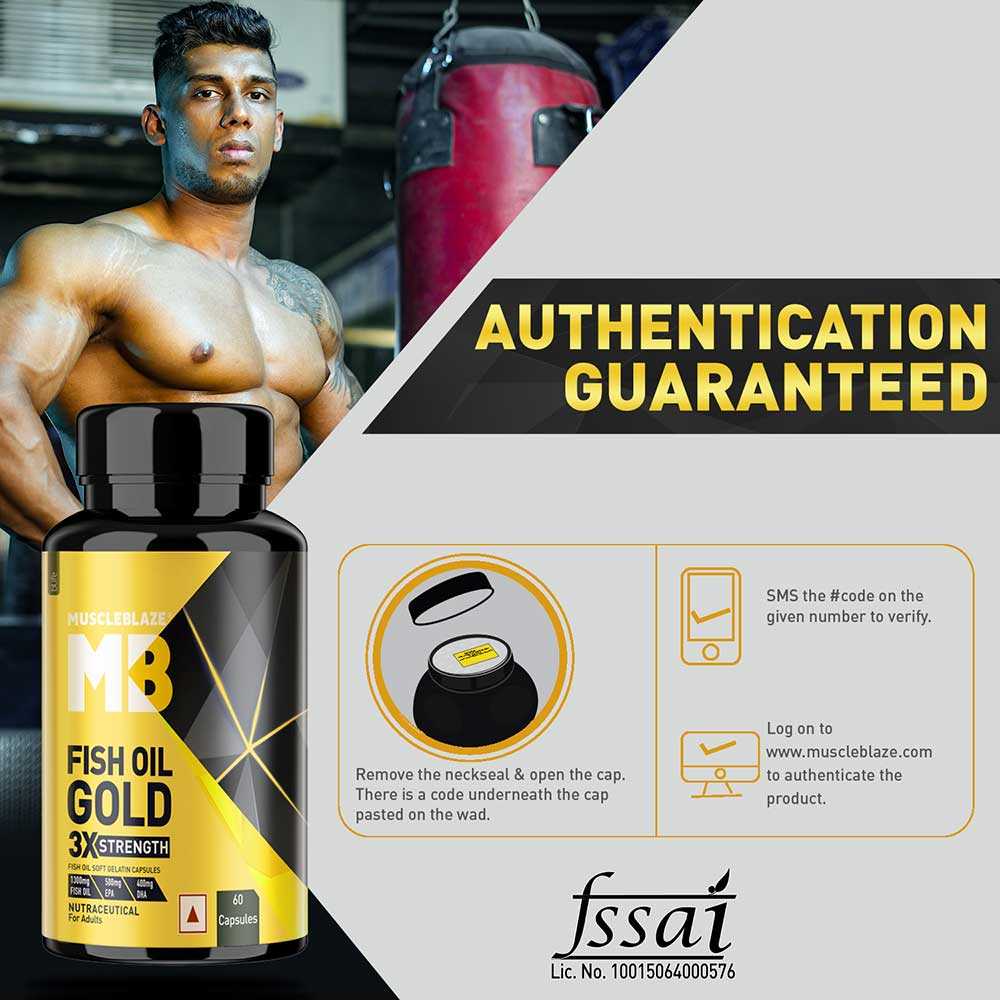 Omega 3 Fish Oil Gold 3x Triple Strength (EPA & DHA)