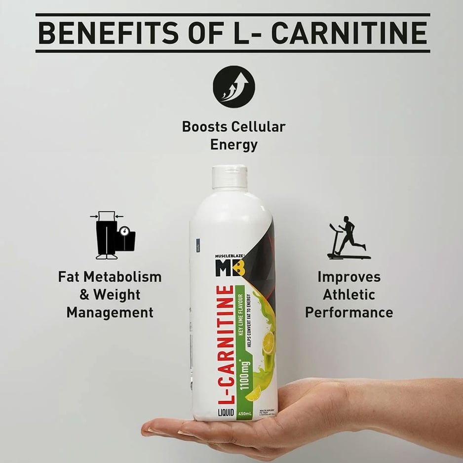 MuscleBlaze L-Carnitine Liquid for Fat Metabolism & Energy — 450ml