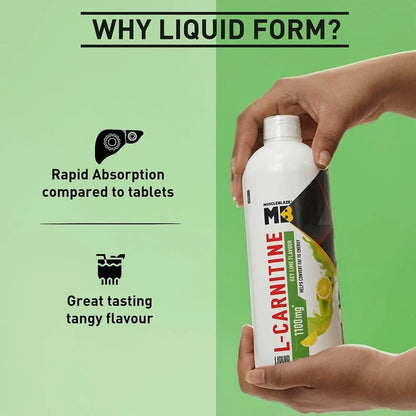 MuscleBlaze L-Carnitine Liquid for Fat Metabolism & Energy — 450ml